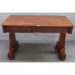 A George IV Goncarlo Alves rectangular two drawer centre table,