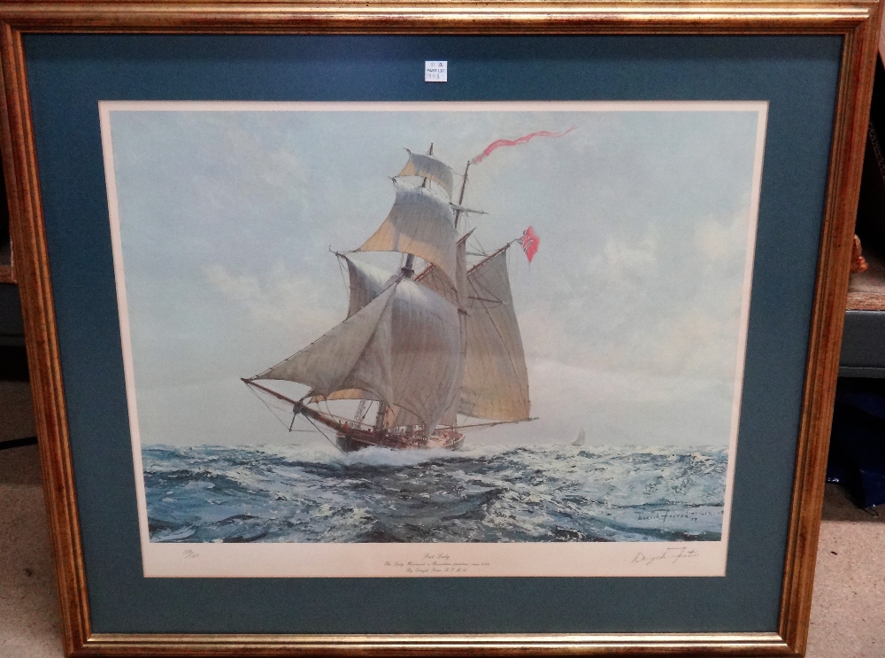 A group of three marine prints, including signed prints by Deryck Foster and Derek G. M. - Bild 2 aus 3