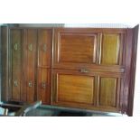 MAPLE & CO, a late Victorian walnut linen press,