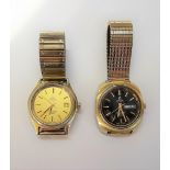 An Omega Automatic Seamaster Cosmic 2000 gilt metal fronted and steel backed gentleman's wristwatch,