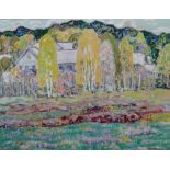 Gavriil Kondratievich Malish (Ukranian, b. 1907). Summer fields, pastel, signed, 47cm x 61cm.