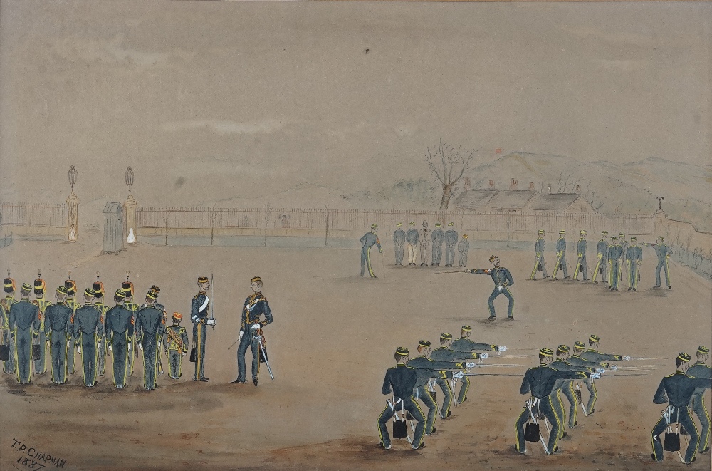 T. P. Chapman (19th century), Cavalry troopers and officers training dismounted; and - Image 2 of 2