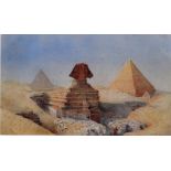 Alexander Balfour McKechnie (1860 -1930), The Sphinx and the pyramids, watercolour, signed,