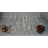 A quantity of early 20th century drinking glasses.
