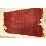 A Turkman rug, 126cm x 70cm.