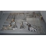 A quantity of silver plated flatware.
