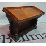 A Victorian mahogany book rest, 80cm wide x 51cm high.