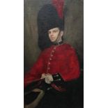 English School (late 19th/early 20th century), A Grenadier Guard, oil on board, 80cm x 45cm.