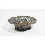 A George II shaped oval silver cake basket, by Samuel Herbert & Co, London 1750,