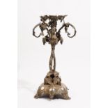A Victorian plated centrepiece stand, of rustic form, designed as fruiting vine,