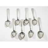 Two pairs of silver Old English pattern tablespoons,