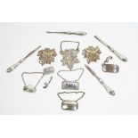 Silver and silver mounted wares, comprising; a rectangular vinaigrette, Birmingham date indistinct,
