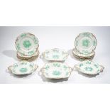 A Ridgway porcelain part dessert service, circa 1830,