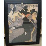 After Henri Toulous-Lautrec, Divan Japonais, colour print, 88cm x 64cm.