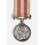 The Indian Mutiny Medal to Ensign F.F.Devereux.