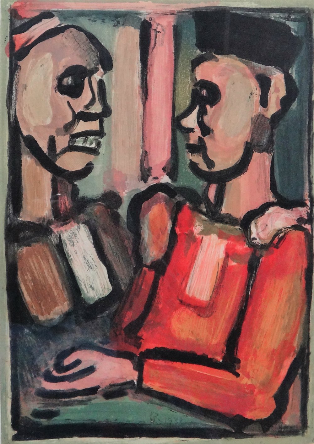 Georges Rouault (French, 1871-1958), Les Fleurs du Mal: Juges, colour aquatint, 1938,