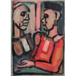 Georges Rouault (French, 1871-1958), Les Fleurs du Mal: Juges, colour aquatint, 1938,