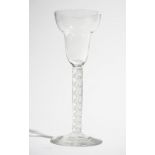 An airtwist wine glass, circa 1750,