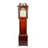 A late George III mahogany, conch shell inlaid and ivory mounted longcase clock,