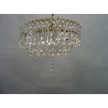 A modern glass bag chandelier and another smaller, 32cm wide, (2).