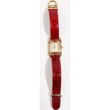 A Tabbah gold and diamond set rectangular cased lady's dress wristwatch,