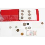 A collection of foreign and British coins, including: a Charles III Mexico City mint, 8 reales,