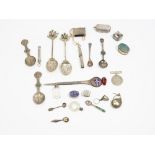 Silver foreign and plated wares comprising; a pair of German spoons,