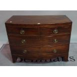 A late George III mahogany bowfront chest,
