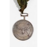 A silver Archery prize medal, detailed Derbyshire, detailed B.Wyon Del & Sc.