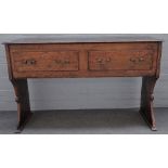An 18th century elm and oak dresser, possibly West Country,