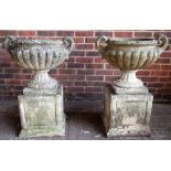 A pair of reconstituted stone,