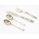 Silver, comprising: a pair of Victorian fish servers,