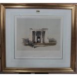 After David Roberts, Temple of Dandour, Nubia, lithograph by Louis Haghe with hand colouring,