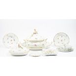 A Meissen porcelain part dinner service, circa 1880,