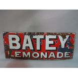 'BATEY LEMONADE', an early 20th century enamel sign, (a.f.), 53cm x 137cm.