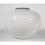 A KPM Berlin white glazed porcelain vase, 20th century, probably designed by Trude Petri,