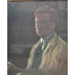** Hartmann (20th century), Self portrait, oil on board, 60cm x 48cm.