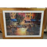 A group of four modern reproduction prints of Continental and Mediterranean scenes.