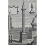 After Nicholas Hawksmoor, Columna Londinensis, engraving by H. Hulsbergh, 84cm x 52.5cm.
