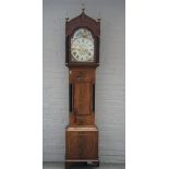 A mahogany and boxwood outlined longcase clock, circa 1850,