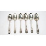 Four silver Old English pattern tablespoons,