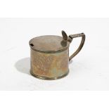 A George III silver mustard pot, of cylindrical form,