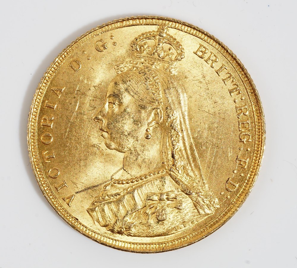 A Victoria Jubilee head sovereign 1887.