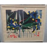 Swedish School (20th century), Untitled, colour lithograph, indistinctly signed,