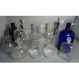 A large quantity of 19th century and later glass, including finger bowls, glass dome,