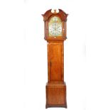 An oak longcase clock, early 19th century,