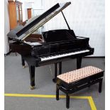 A Bohemia iron framed overstrung grand piano, 20th century, in a black high gloss case, no.