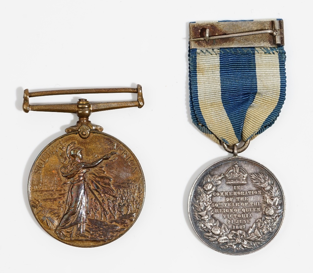 The Queen's South Africa Medal, bronze issue, named in running script possibly to Syce Jamaiil A.A. - Image 2 of 4