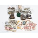 A quantity of British and foreign bank notes and coins,