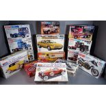 MONOGRAM SNAP, a group of thirteen snap model kits of vehicles, (13).